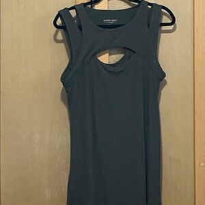 Torrid Olive Green Sleeveless Cutout Top